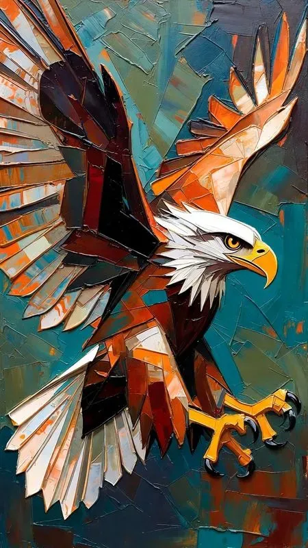 Thick Oil Geometric Abstract Paintings