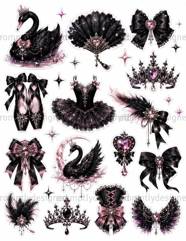 Gothic Pop Glam Sticker Sheets