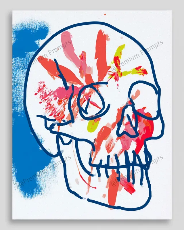 Bold Minimalist Naive Acrylic Sketches