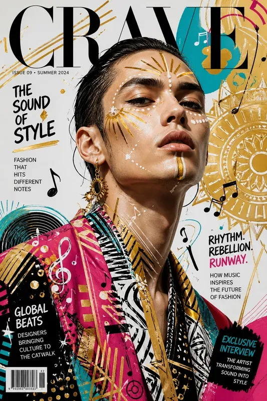 Pop Art Doodled Fashion Magazine Covers