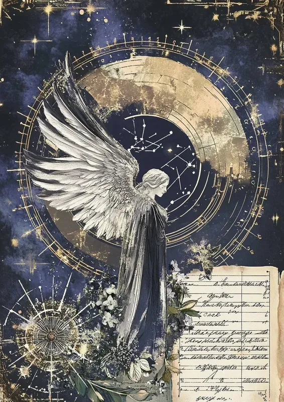 Dark Cosmic Astrology Junk Journal Pages