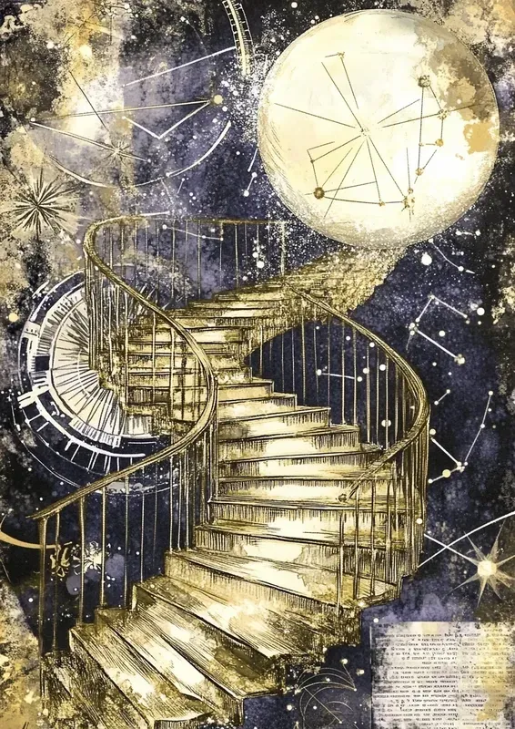 Dark Cosmic Astrology Junk Journal Pages