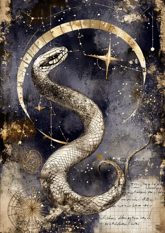 Dark Cosmic Astrology Junk Journal Pages