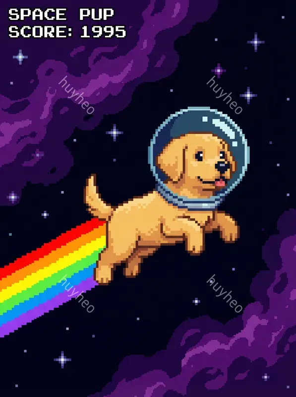 16bit Retro Space Pixel Art