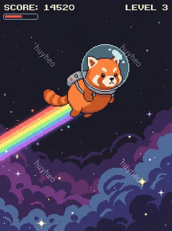 16bit Retro Space Pixel Art
