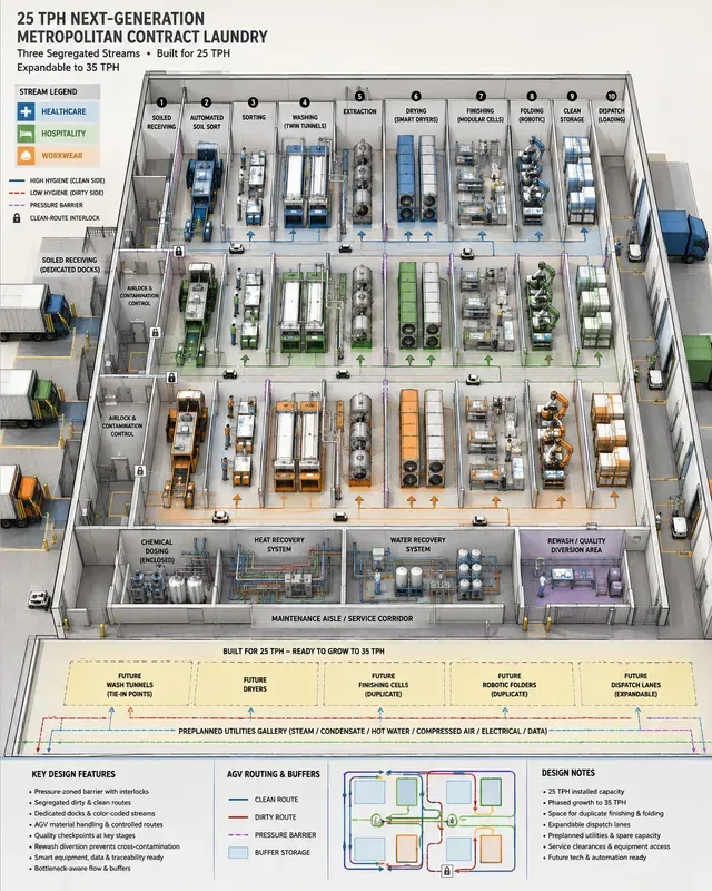Industrial Laundry Linen Processing