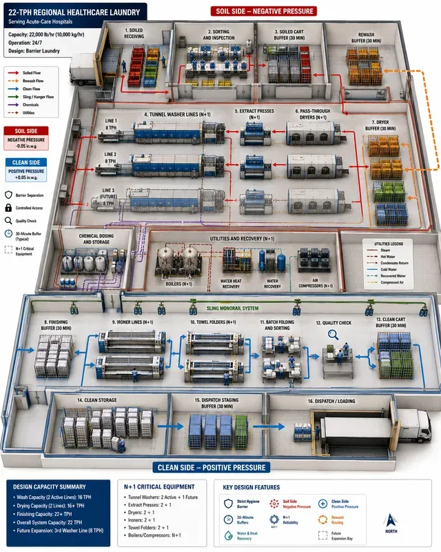 Industrial Laundry Linen Processing