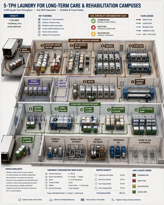 Industrial Laundry Linen Processing