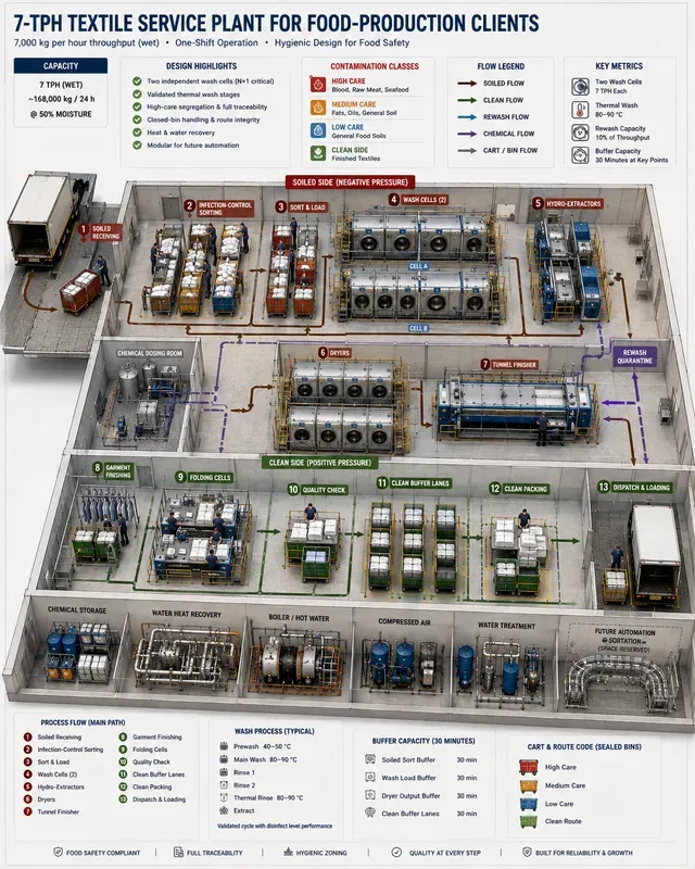 Industrial Laundry Linen Processing