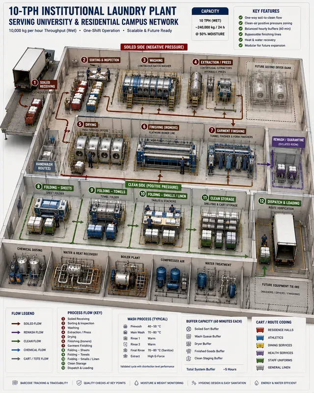 Industrial Laundry Linen Processing