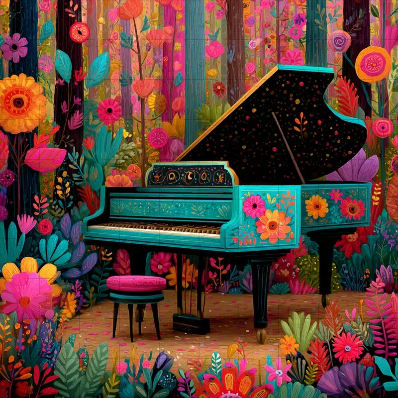 Acrylic Whimsy Bold Pattern Blooms
