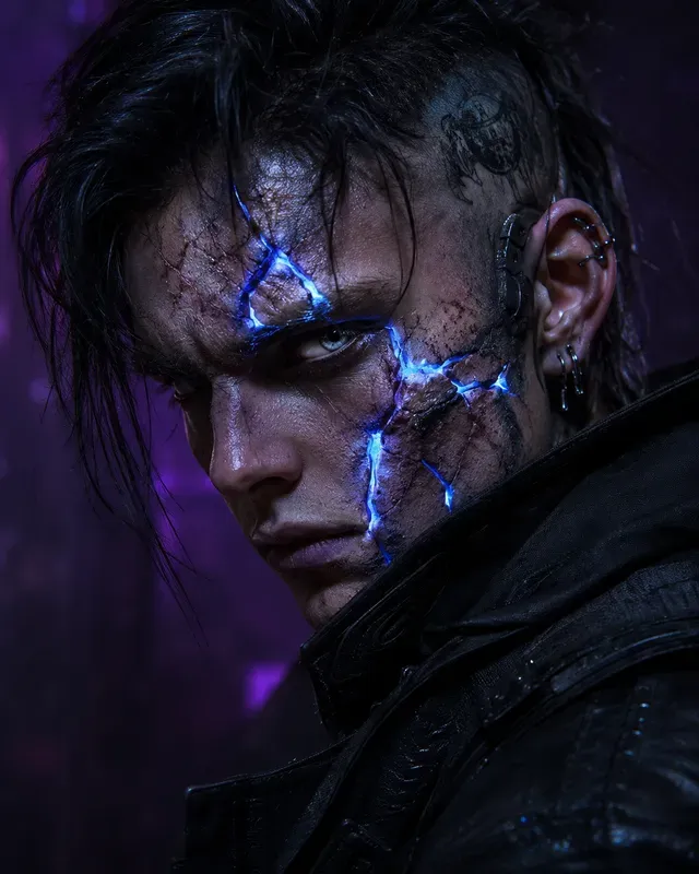 Cinematic Avantgarde Scarred Characters