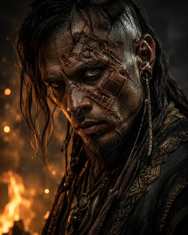 Cinematic Avantgarde Scarred Characters