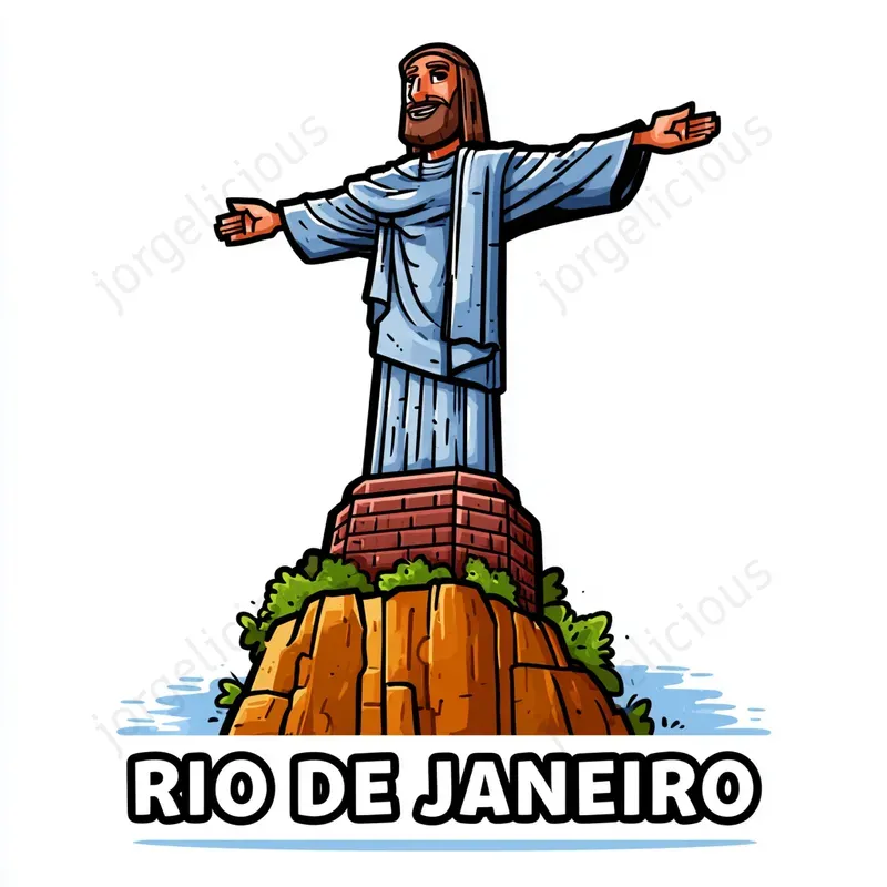 Cartoon Landmark City Prints