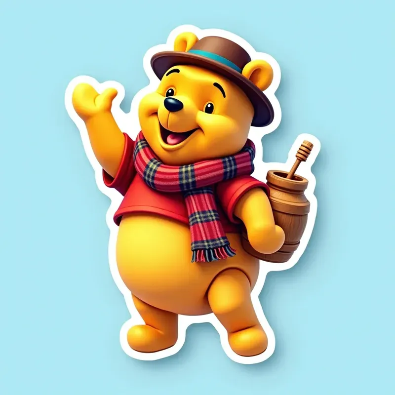 3D Famous Cartoon Character Stickers