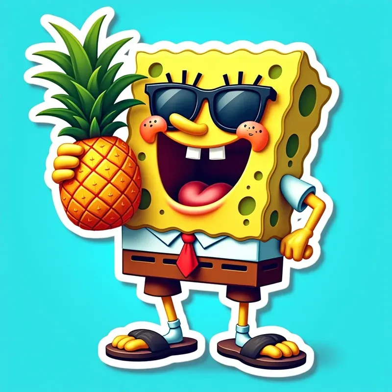 3D Famous Cartoon Character Stickers