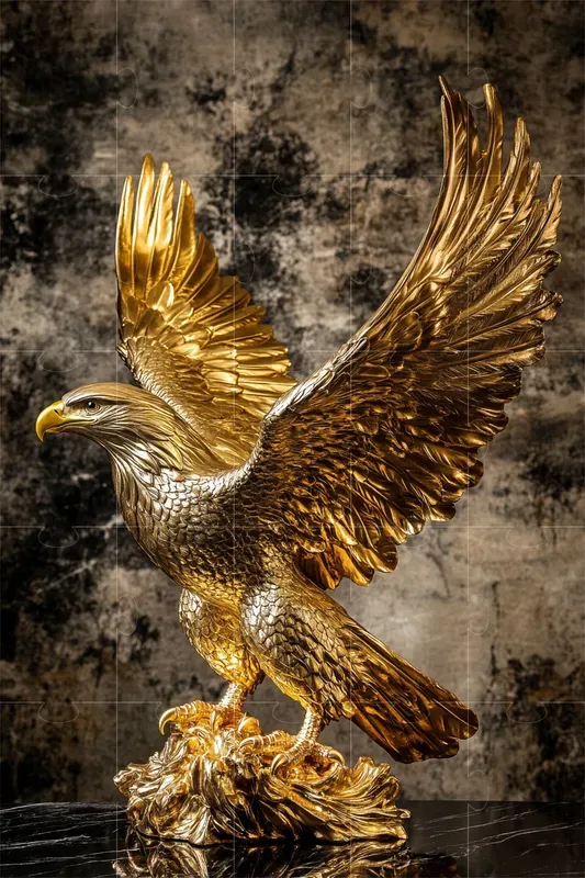 Golden Statues With Polished Details