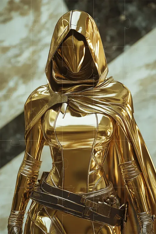 Golden Statues With Polished Details
