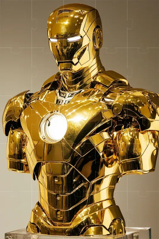 Golden Statues With Polished Details