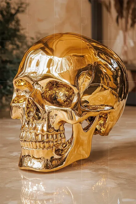 Golden Statues With Polished Details