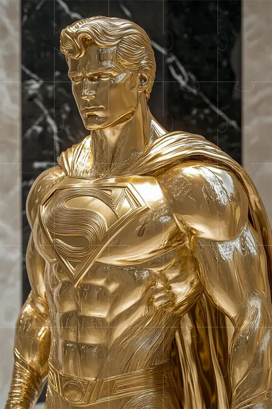 Golden Statues With Polished Details