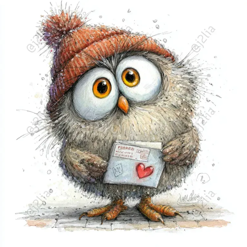 Cute Valentine Animal Illustrations