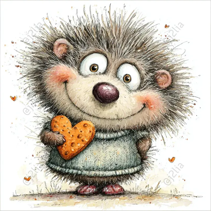 Cute Valentine Animal Illustrations