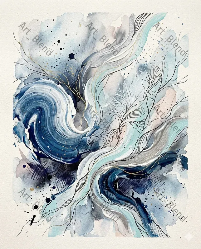 Vibrant Ink Abstracts