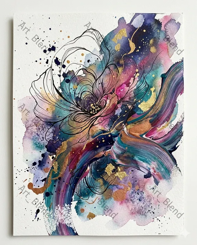 Vibrant Ink Abstracts
