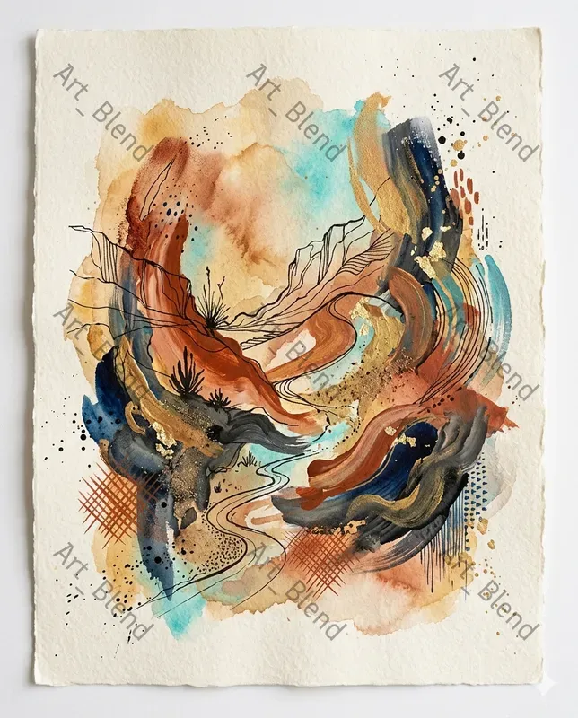 Vibrant Ink Abstracts