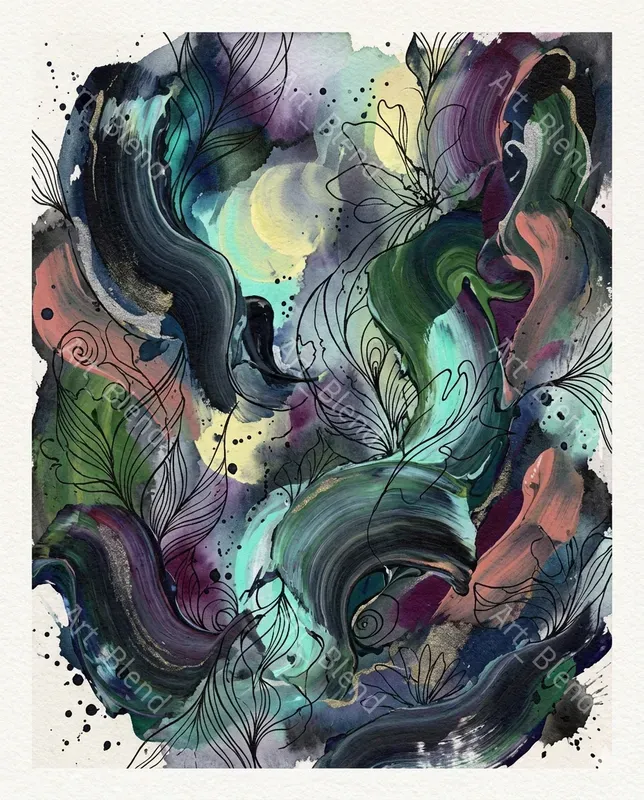 Vibrant Ink Abstracts