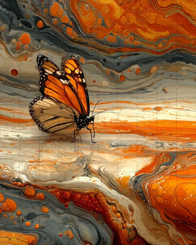 Acrylic Pour Marbled Surreal Dreams