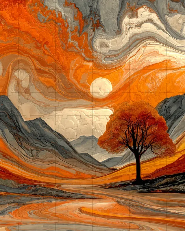Acrylic Pour Marbled Surreal Dreams