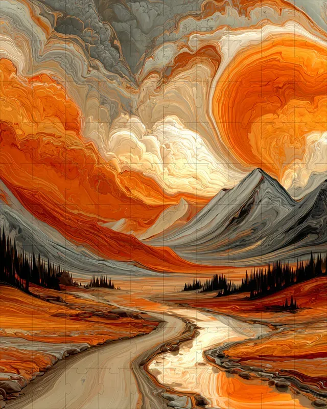 Acrylic Pour Marbled Surreal Dreams