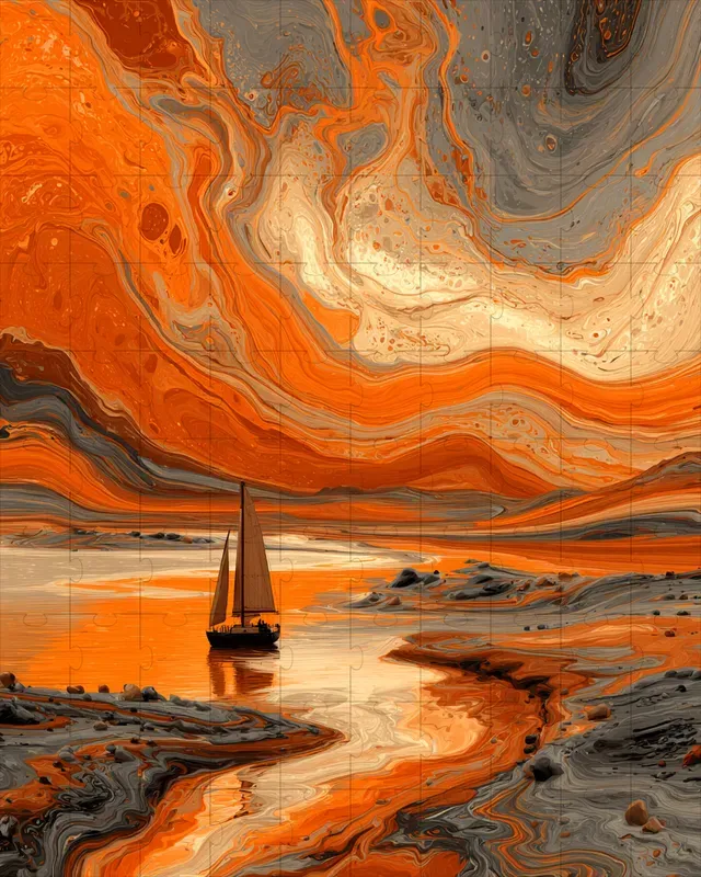 Acrylic Pour Marbled Surreal Dreams