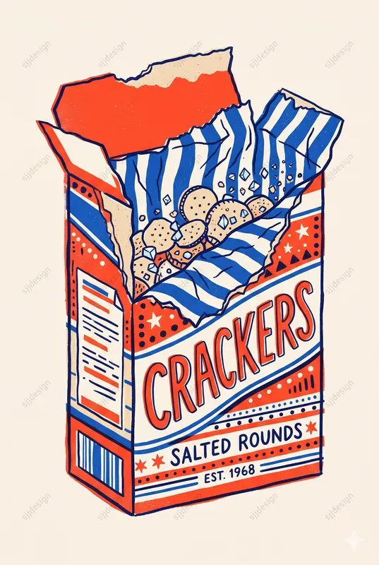 Retro Tinned Food Packaging Poster Art