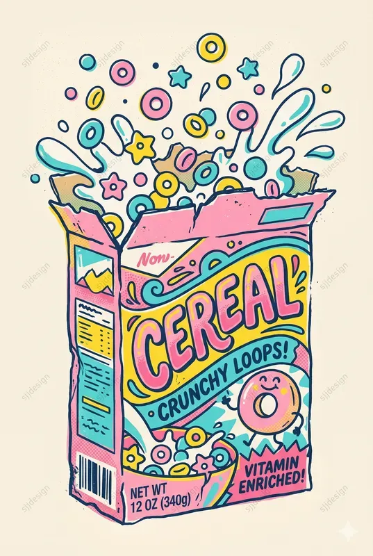 Retro Tinned Food Packaging Poster Art