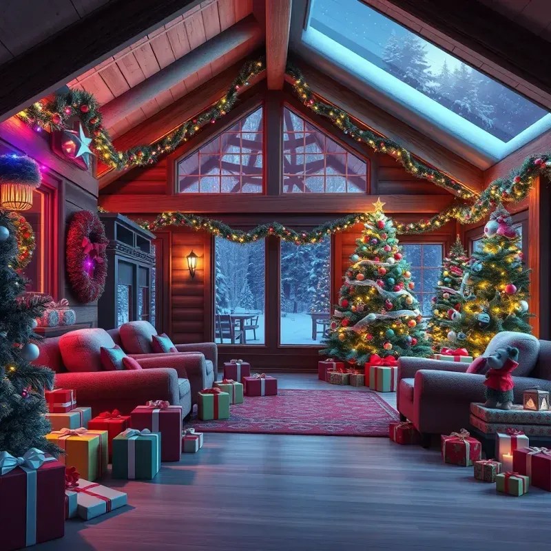 Cozy Christmas Decorated Places