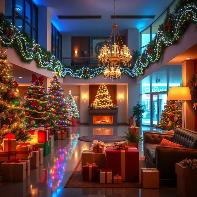 Cozy Christmas Decorated Places