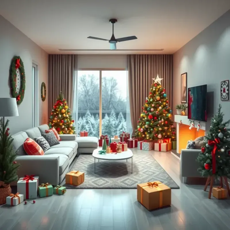 Cozy Christmas Decorated Places