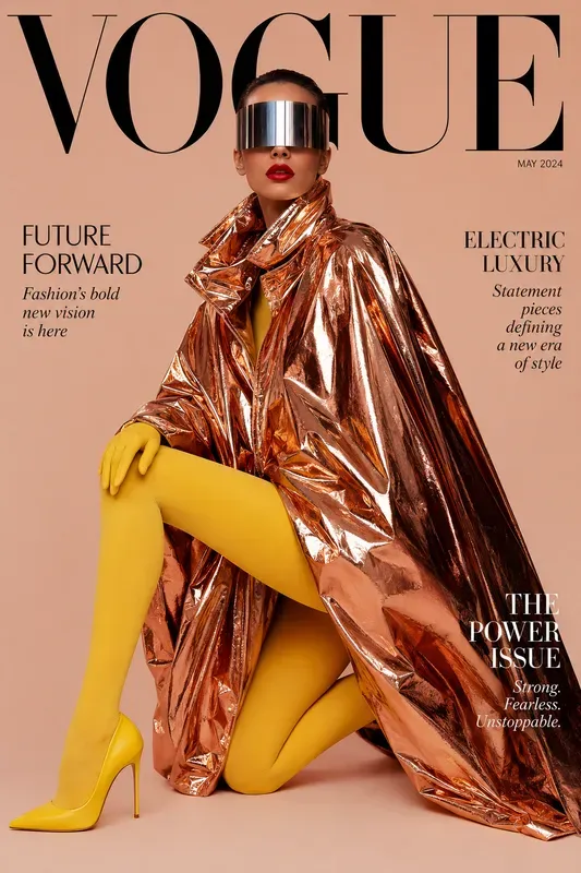 Metallic Couture Magazine Covers