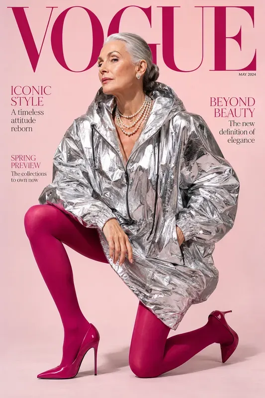 Metallic Couture Magazine Covers
