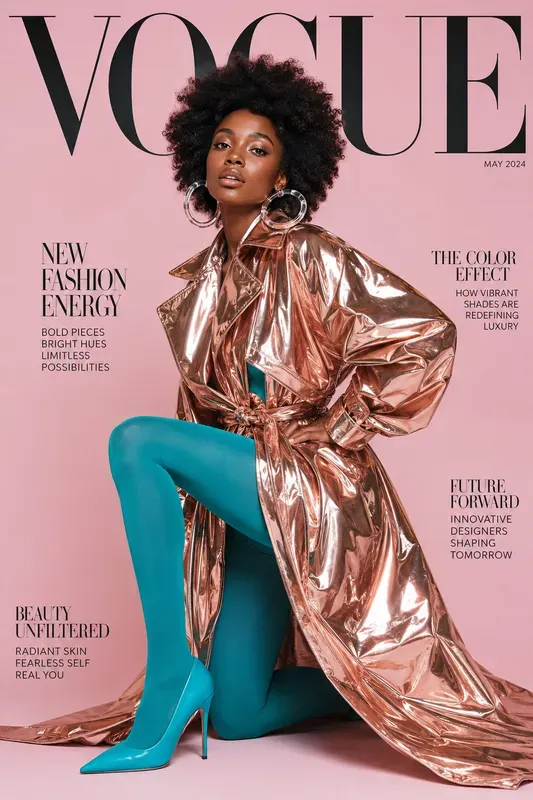 Metallic Couture Magazine Covers