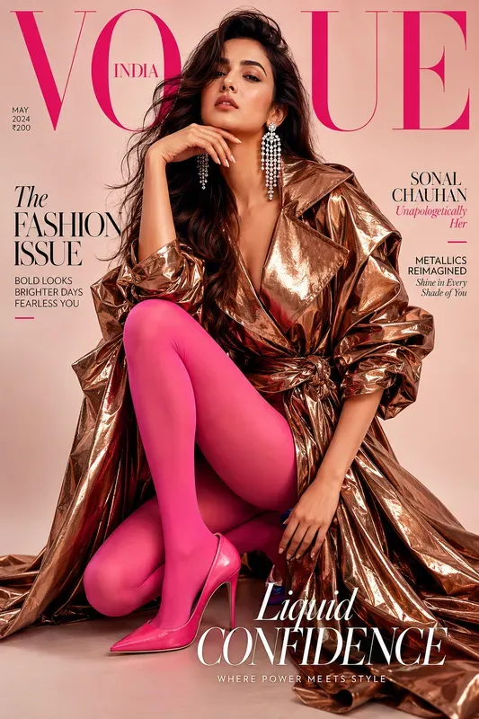 Metallic Couture Magazine Covers