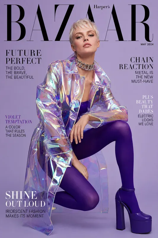 Metallic Couture Magazine Covers