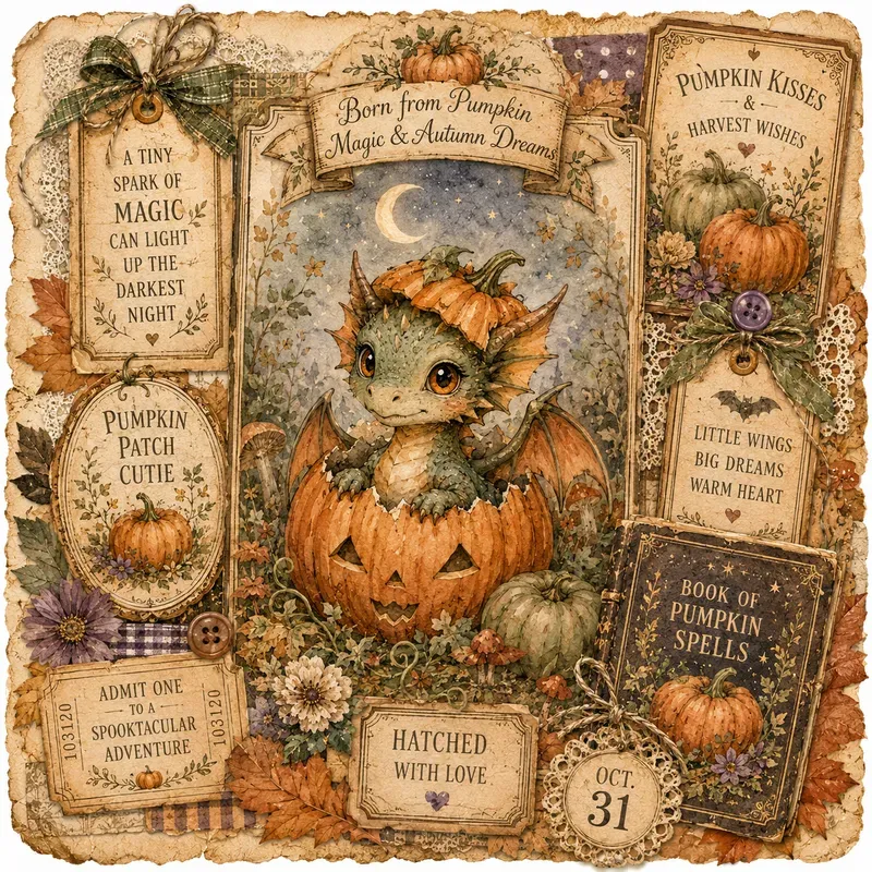 Cute Halloween Ephemera Pages