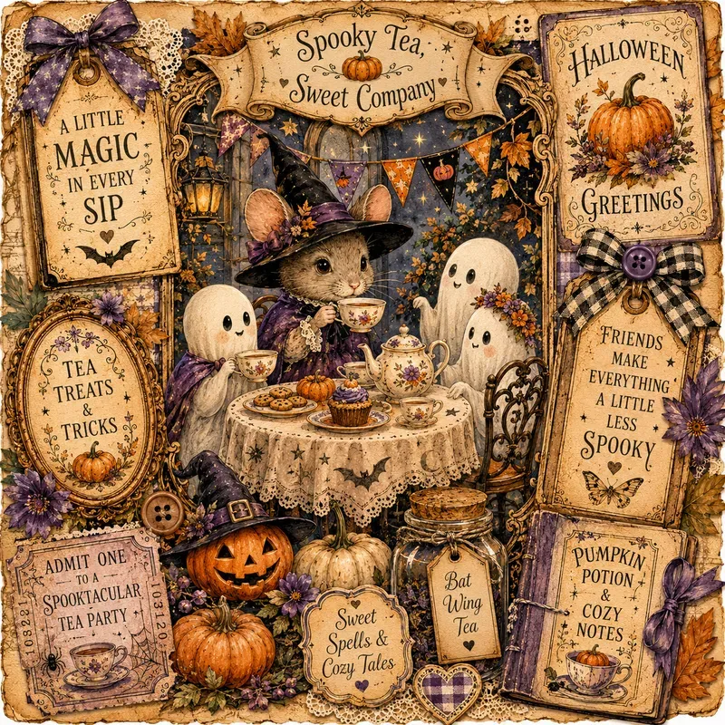 Cute Halloween Ephemera Pages