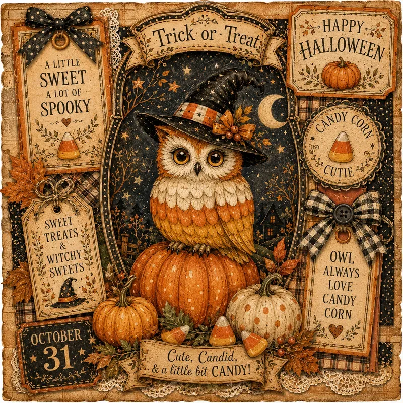 Cute Halloween Ephemera Pages