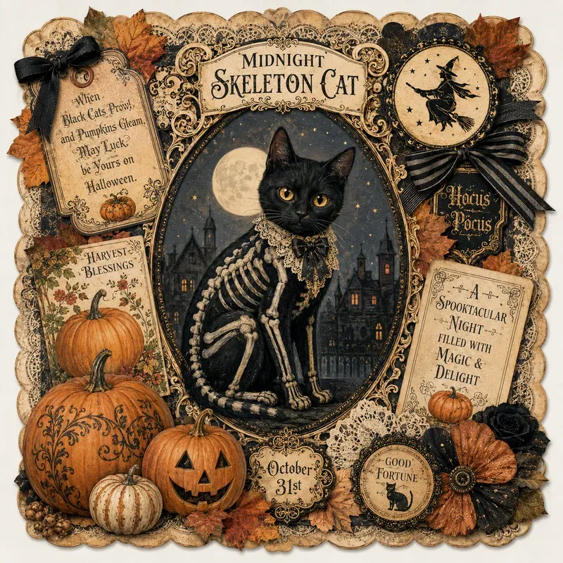 Cute Halloween Ephemera Pages