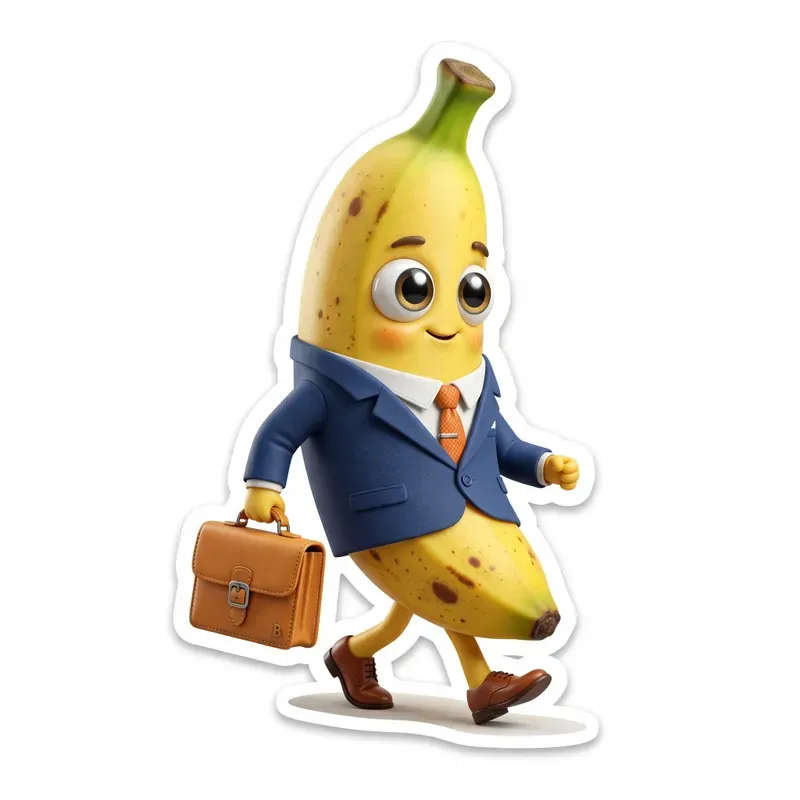 3D Fruit Character Sticker Pod Designs